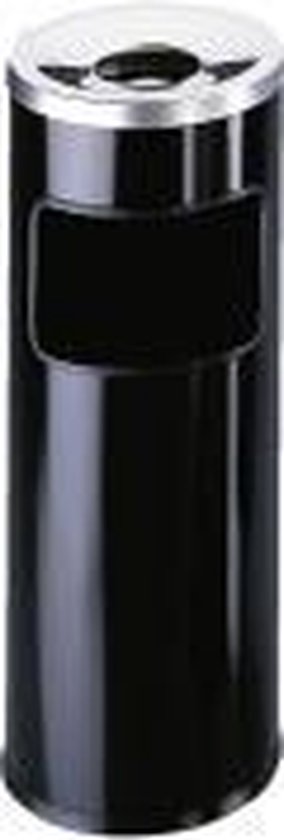 SONGMICS Outdoor ashtray Garbage can with ashtray Waste bin with inner bin 60.5 x 24.5 cm 30L black LTB17C