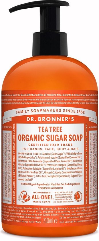 Dr.Bronner's Organic Sugar Savon liquide 710 ml 1 pièce(s) | bol.com