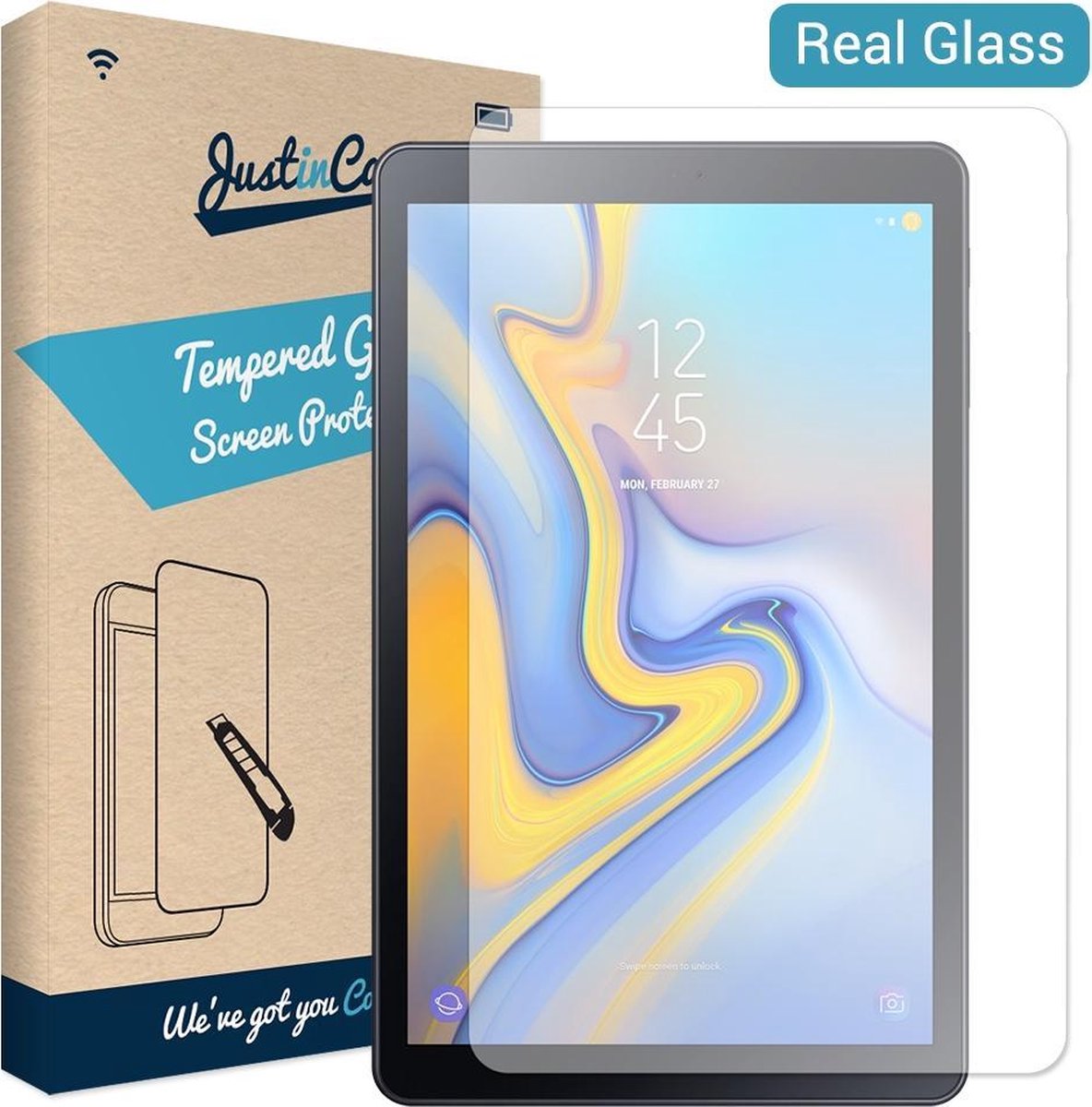 Samsung Tab A 10.1 screenprotector - Gehard glas - Transparant - Just in Case - Just in Case