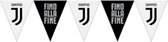BIGIEMME SRL - Zwarte en witte Juventus vlaggenslinger - Decoratie > Slingers en hangdecoraties
