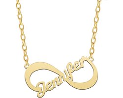 Vergulde infinity naamketting