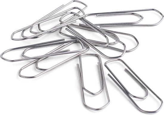 Paperclips 26 mm gepunt, doos van 100 stuks