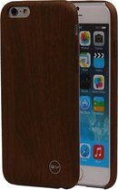 Bruin Hout QY TPU Cover Case voor Apple iPhone 6/6S Plus Hoesje