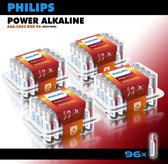 Philips Alkaline Power batterijen - AAA potlood batterijen - XL voordeelverpakking - 96 stuks