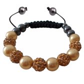 Fako Bijoux® - Armband - Disco Dots - Duo - Goudkleurig