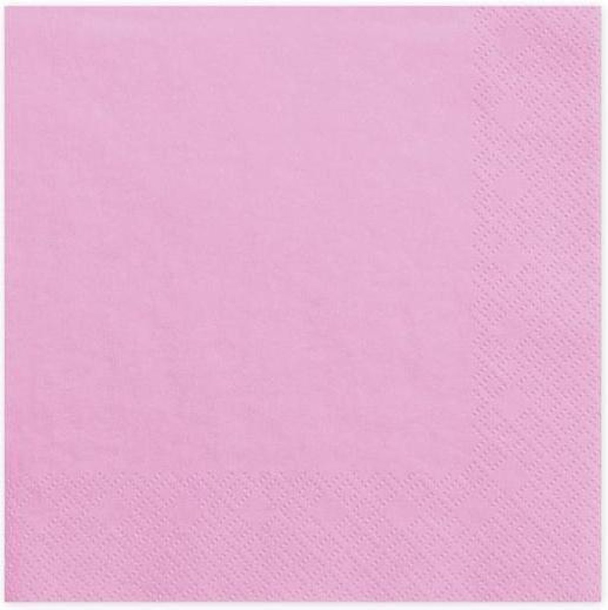 """Servetten, drie laags, roze, 33x33cm (1 zakje met 20 stuks)"""