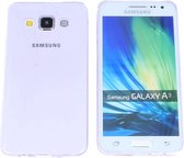 Samsung Galaxy A3, 0.35mm Ultra Thin Matte Soft Back Skin case Transparant Paars Purple