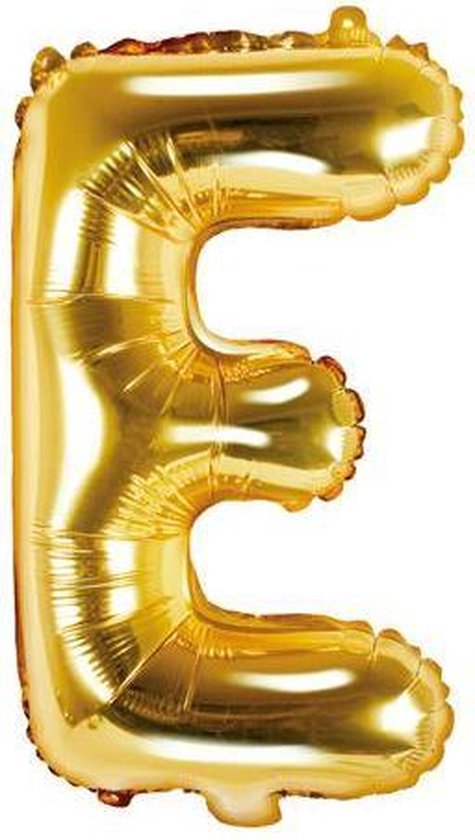 Onderscheiden einde zak Folie ballon Letter E, 35cm, goud | bol.com