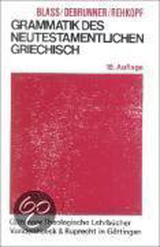 Grammatik Des Neutestamentlichen Griechisch - cover