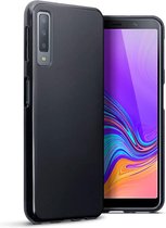HB Hoesje Geschikt voor Samsung Galaxy A7 2018 - Siliconen Back Cover - Zwart