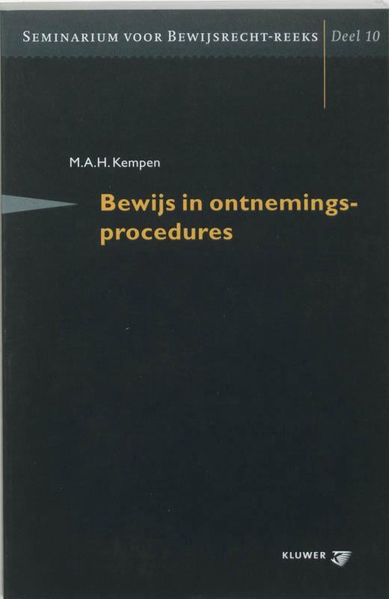 Bewijs in ontnemingsprocedures - cover