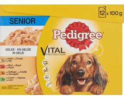 Pedigree maaltijdzakjes - hond - Senior - natvoer - 4 x 12 x 100g