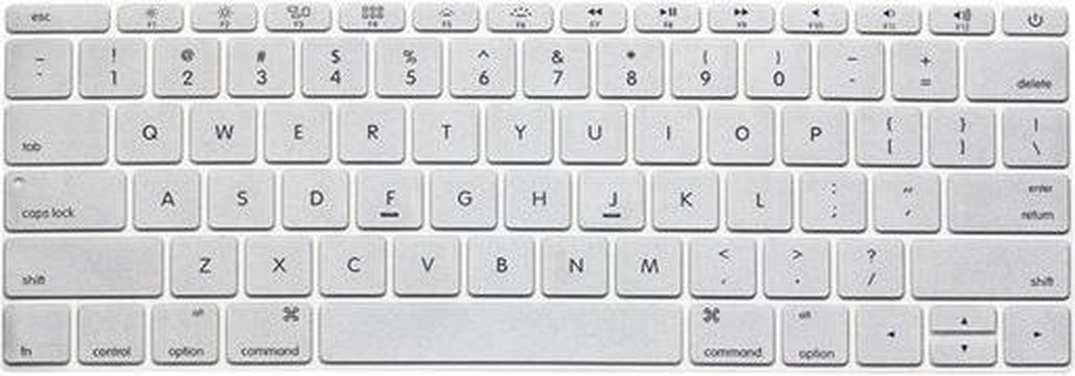 Siliconen Toetsenbord bescherming voor Macbook Pro zonder Touch Bar US-versie Zilver