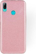 Huawei P Smart 2019 Hoesje - Glitter Back Cover - Roze