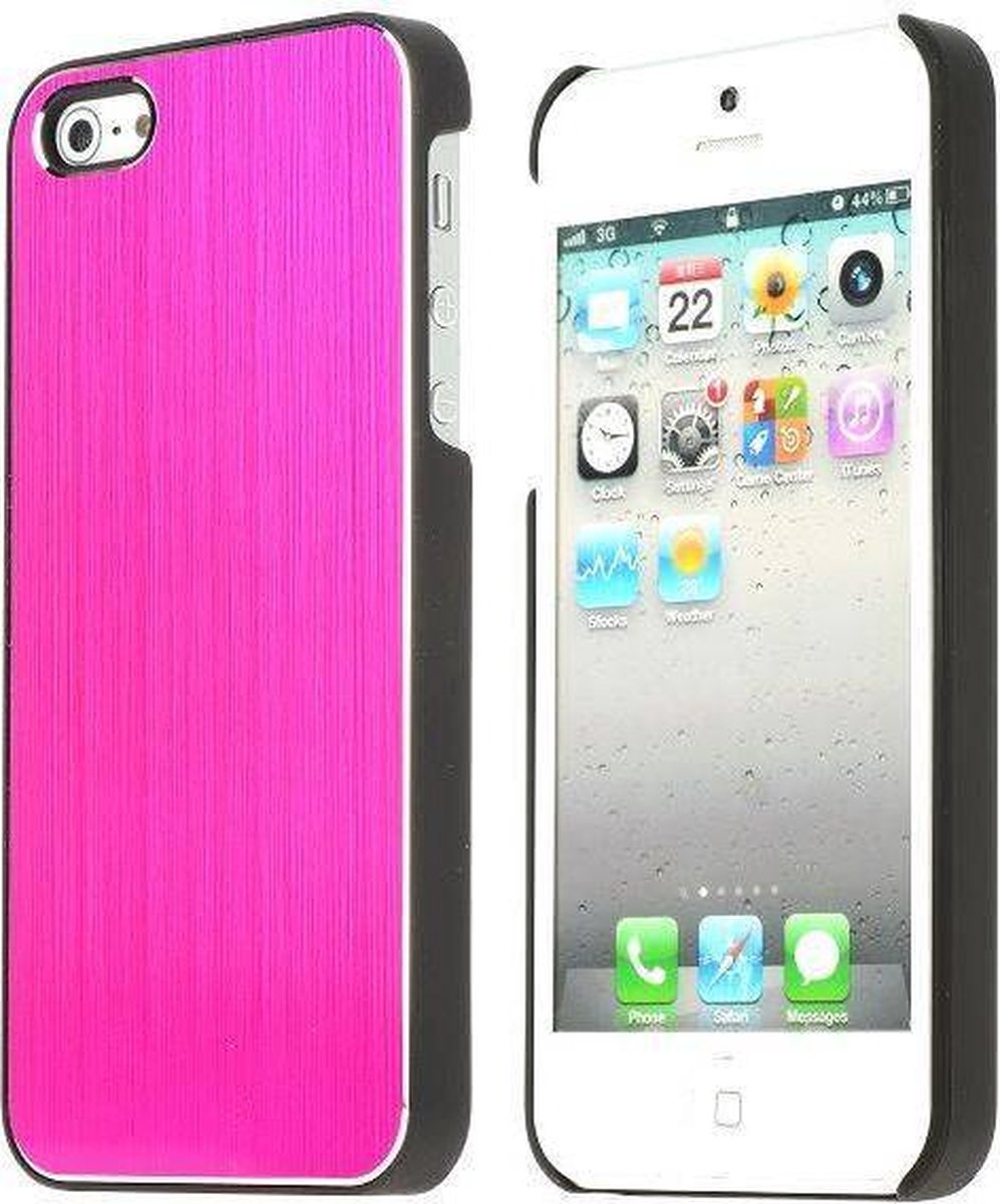 Aluminium Geborsteld Roze iPhone 5/5S Case
