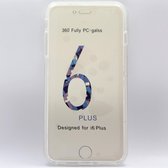 geschikt voor iPhone 6 Plus Hoesje - Dual TPU Case - 360 Graden Cover - 2 in 1 Cases ( Voor en Achter) Transparant