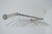 RVS kapstok voor hangers met twee ophangsteunen (100 cm)