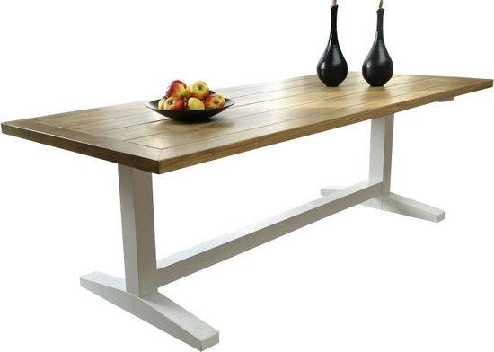 scherp Keer terug puree Eettafel Tact t-poot 220x100cm - houten tafel | bol.com