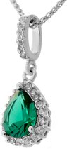 Orphelia ZH-7226/EM - Hanger Emerald - met Ketting 45 cm - 925 Sterlingsilver - Zirconium