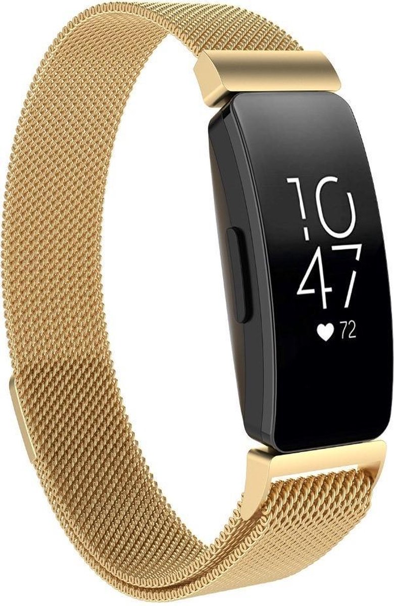 KELERINO. Milanees bandje voor Fitbit Inspire (HR) - Goud- Large