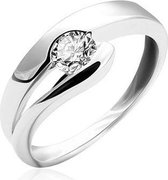 Schitterende Zilveren Ring met Swarovski ® Zirkonia 15.25 mm. (maat 48) model 117