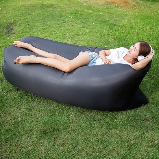 Opblaasbare lounge sofa – zwart | bol.com