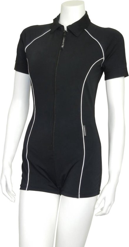 Stingray - dames UV zwempak korte mouwen - zwart | bol.com