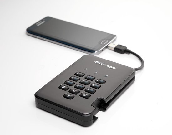 iStorage diskAshur PRO2 - externe harde schijf - 500 GB - Cijfercode - Zwart - Grafiet van Merkloos — afbeelding 5