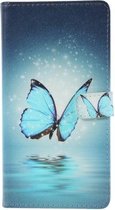 Magic blauw vlinder agenda wallet hoesje Sony Xperia XZ2