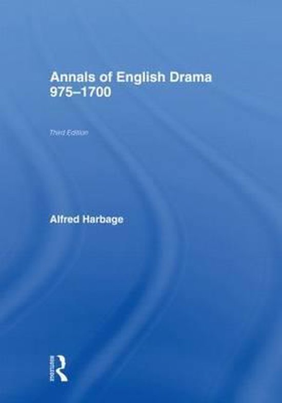 Annals of English Drama 9751700 9780415861878 Boeken