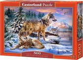 Castorland Wolfish Wonderland – Puzzel – 500 stukjes – Satijnen afwerking – Perfecte pasvorm – Europese kwaliteit