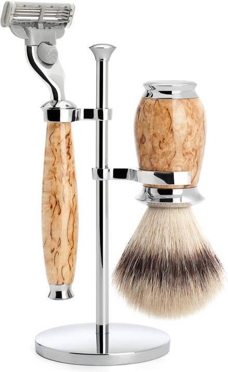 MÜHLE -Scheerset -Mach3 -Silvertip Fibre -Purist -Masterbirke