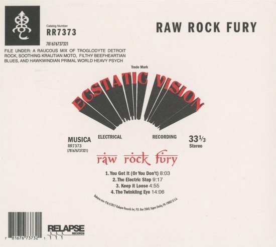 Raw Rock Fury Ecstatic Vision Cd Album Muziek Bol