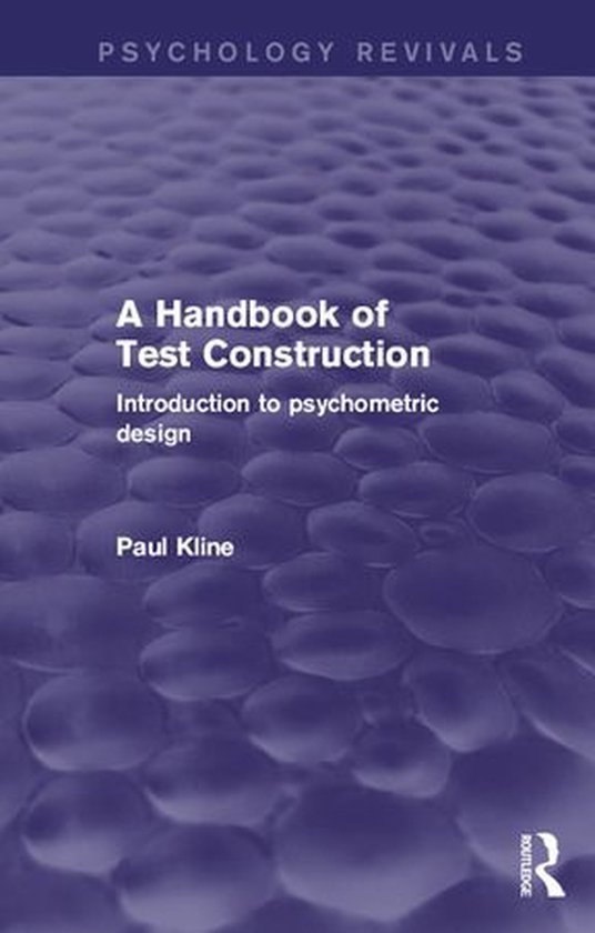 Psychology Revivals - A Handbook of Test Construction - cover
