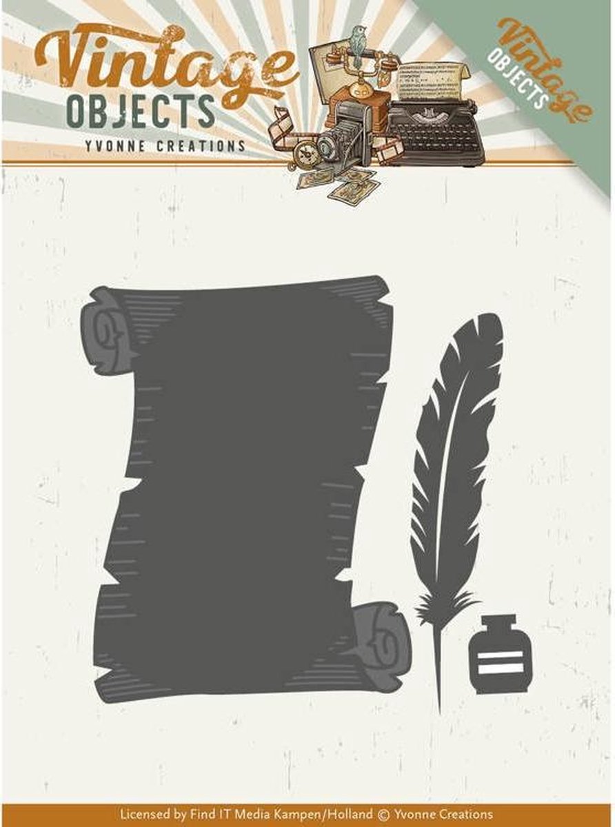 Mal  - Yvonne Creations - Vintage Objects - Schoonschrift Set