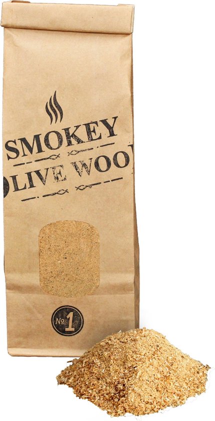 Smokey Olive Wood - Rookmot - Rookmeel - 300ml - 50% olijfhout en 50% Beuk - ø 0-1mm - Smokey Olive Wood