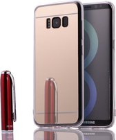 2in1 Spiegel en Hoesje voor geschikt voor Samsung Galaxy S8 Plus - GoudKleurig