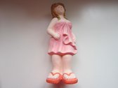 Zomerse dame - roze hoogte 35 cm
