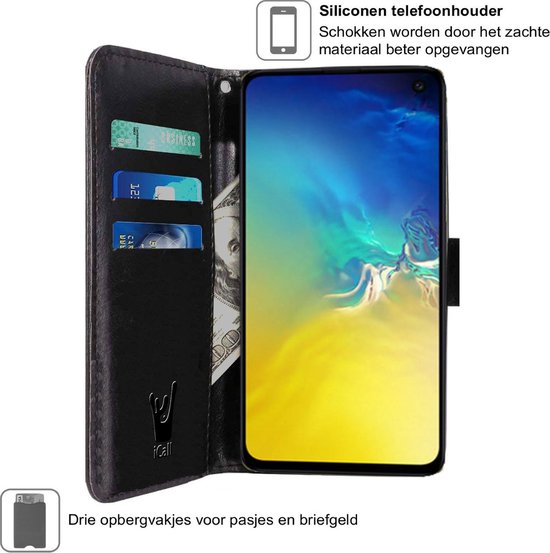 Étui Samsung S10e et protecteur d'écran Samsung S10e - Étui Samsung S10e - Protecteur d'écran Samsung S10e - Étui Samsung Galaxy S10e Étui de livre Cuir Portefeuille Noir + Protecteur d'écran Verre