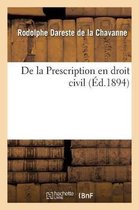 de la Prescription En Droit Civil