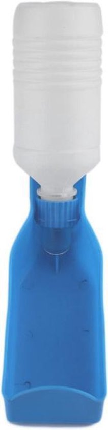 Dieren waterbak - drinkbak - met dispenser - handig en draagbaar - 500 ml - Blauw - DisQounts