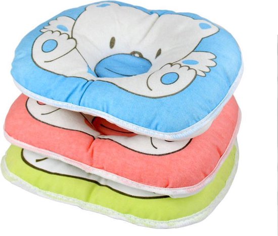 Hoofdkussen - Babykussen - Baby hoofdsteun - Tegen plat achterhoofdje - blauw