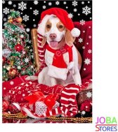 Diamond Painting "JobaStores®" Kerst Hond - volledig - 30x40cm