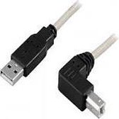 Deltaco - USB kabel - USB-230A - Van USB A male naar USB B male (gehoekt)