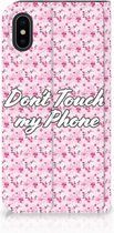 Wallet Case Geschikt voor iPhoneX | Xs Flowers Pink DTMP