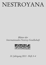 Blätter der Internationalen Nestroy-Gesellschaft 3334 - Nestroyana