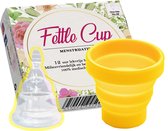 Fettle Cup Herbruikbare Menstruatiecup - Invouwbaar - Inclusifef Sterilisator - Geel