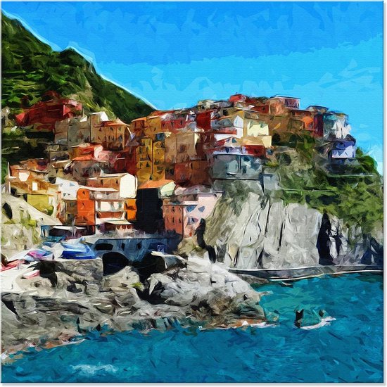 Peinture sur toile Village Italie - Cinque Terre - Coloré | bol.com