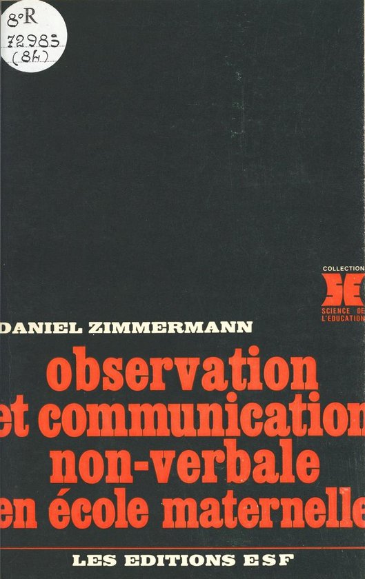 Observation et communication non-verbale en école maternell ... - cover