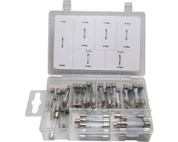 Glaszekering zekering Auto tractor boot  fuse set 60 delig 5 10 15 20 25 30 AMP